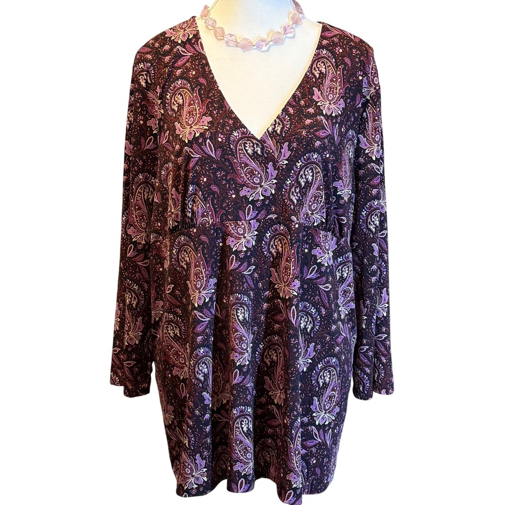 Liz Lange for Target Paisley Maternity‎ Tunic Top XXL Long Sleeve